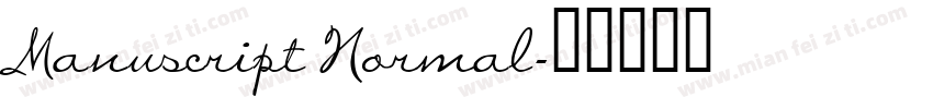 Manuscript Normal字体转换